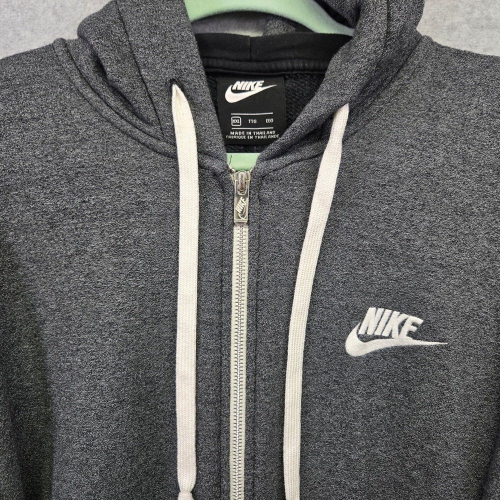 Nike 928431-010 Mens XXL Full Zip Fleece Hoodie Charcoal Gray Sportswear